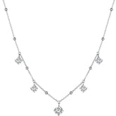ABELIA STERLING SILVER MOISSANITE CHARM NECKLACE